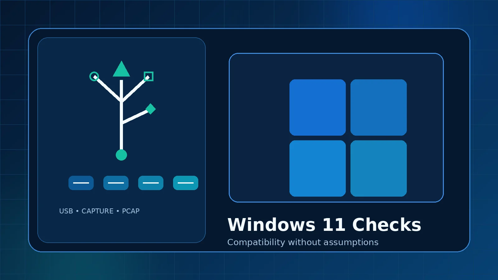 USBPcap Windows 11 Compatibility Checks feature illustration